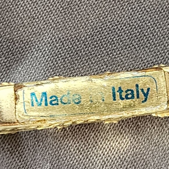 Unsigned Vintage Gold Tone Italian Micro Mosaic Five Link Hinged Floral Bracelet - Picture 13 of 16